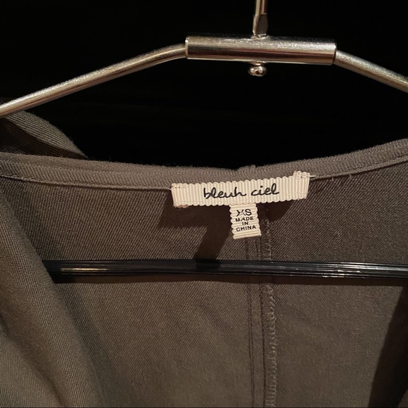 Bleuh Ciel Green Army Waterfall Jacket Coat XS - Picture 6 of 8